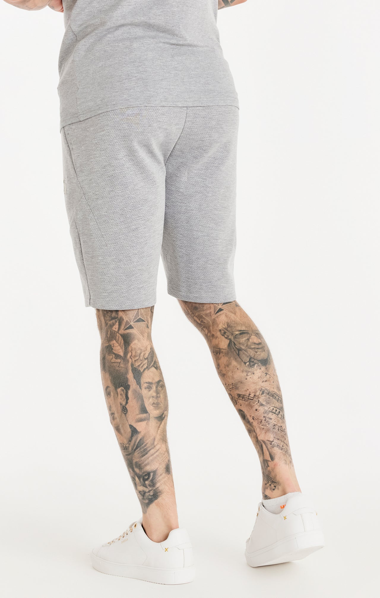 Grey Textured Fitted Short (2)