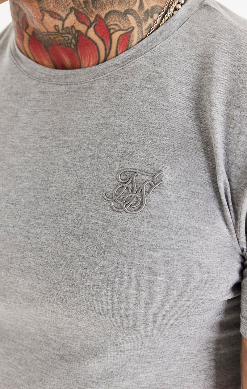 Grey Textured Muscle Fit T-Shirt (1)