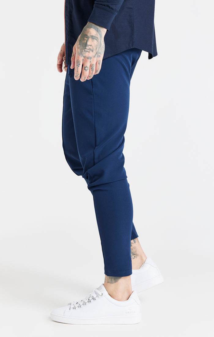 Load image into Gallery viewer, Navy Fitted Pleat Pant (1)