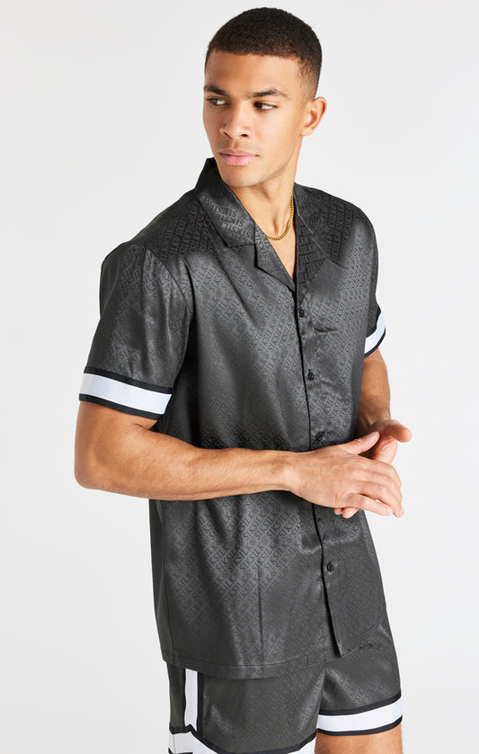 Grey Taped Sleeve Resort Shirt
