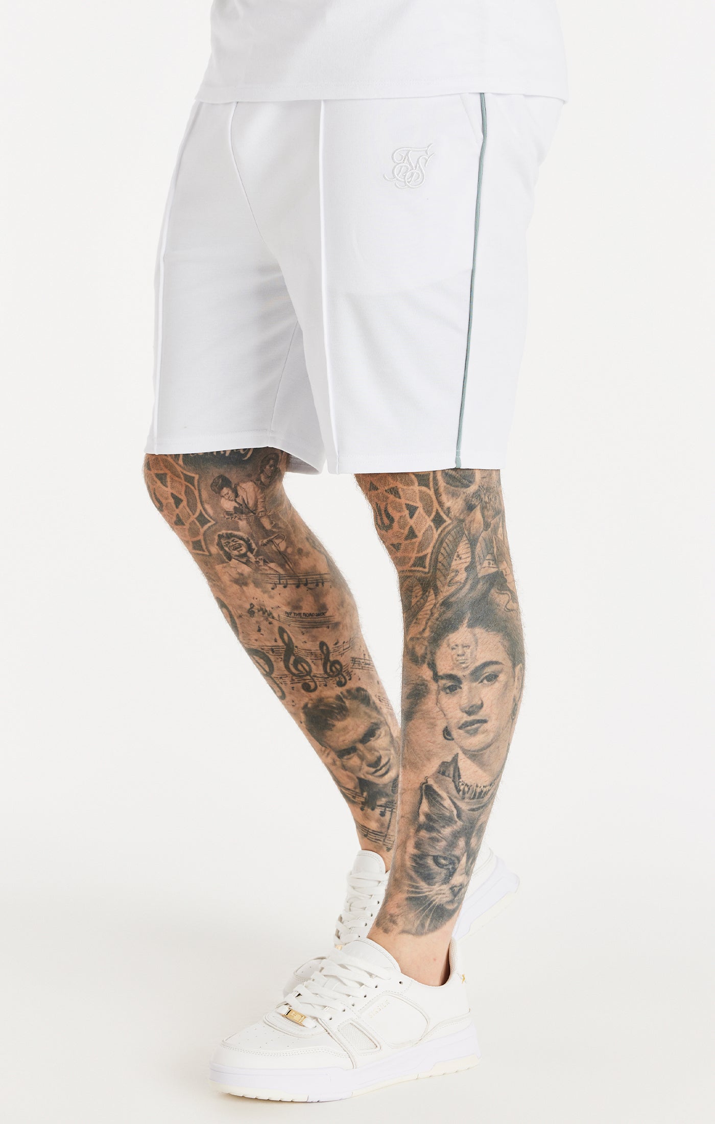 Load image into Gallery viewer, SikSilk Script Pleated Shorts - White