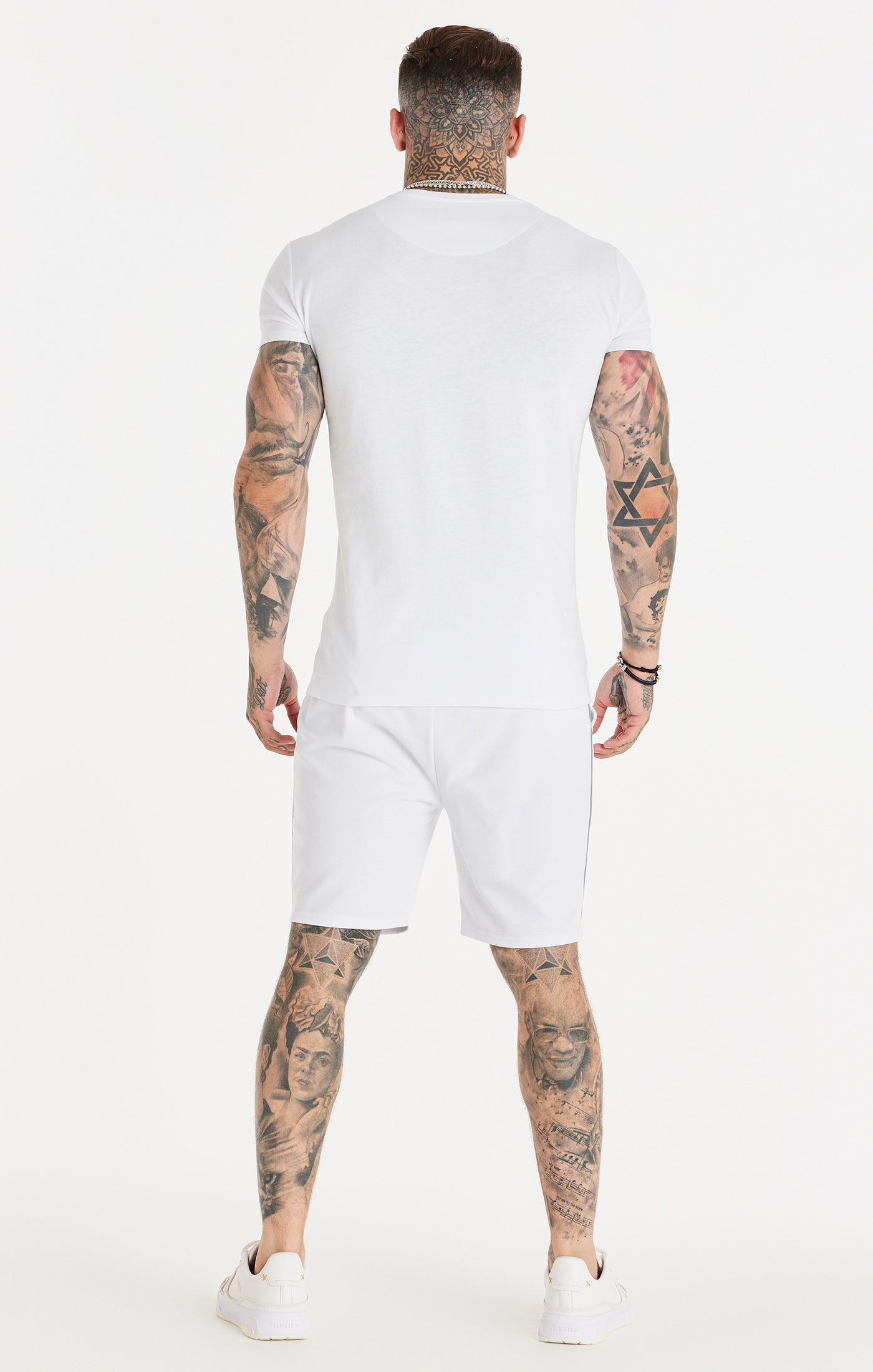 Load image into Gallery viewer, SikSilk Script Pleated Shorts - White (4)