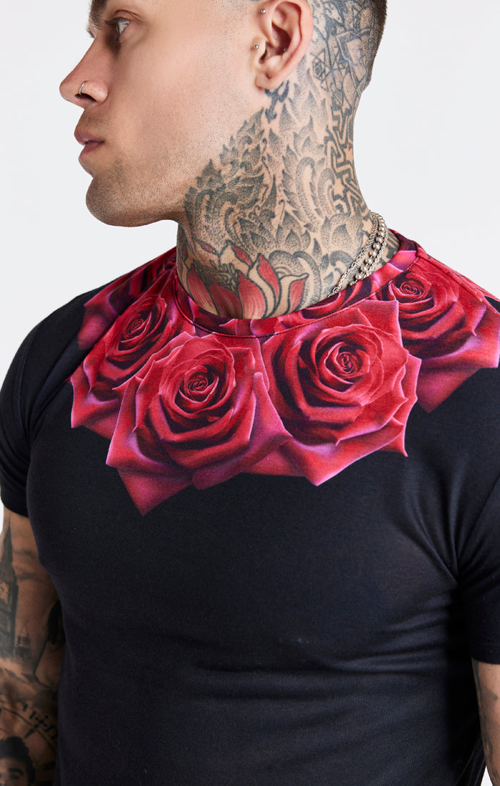 Black Rose Muscle Fit T-Shirt (1)
