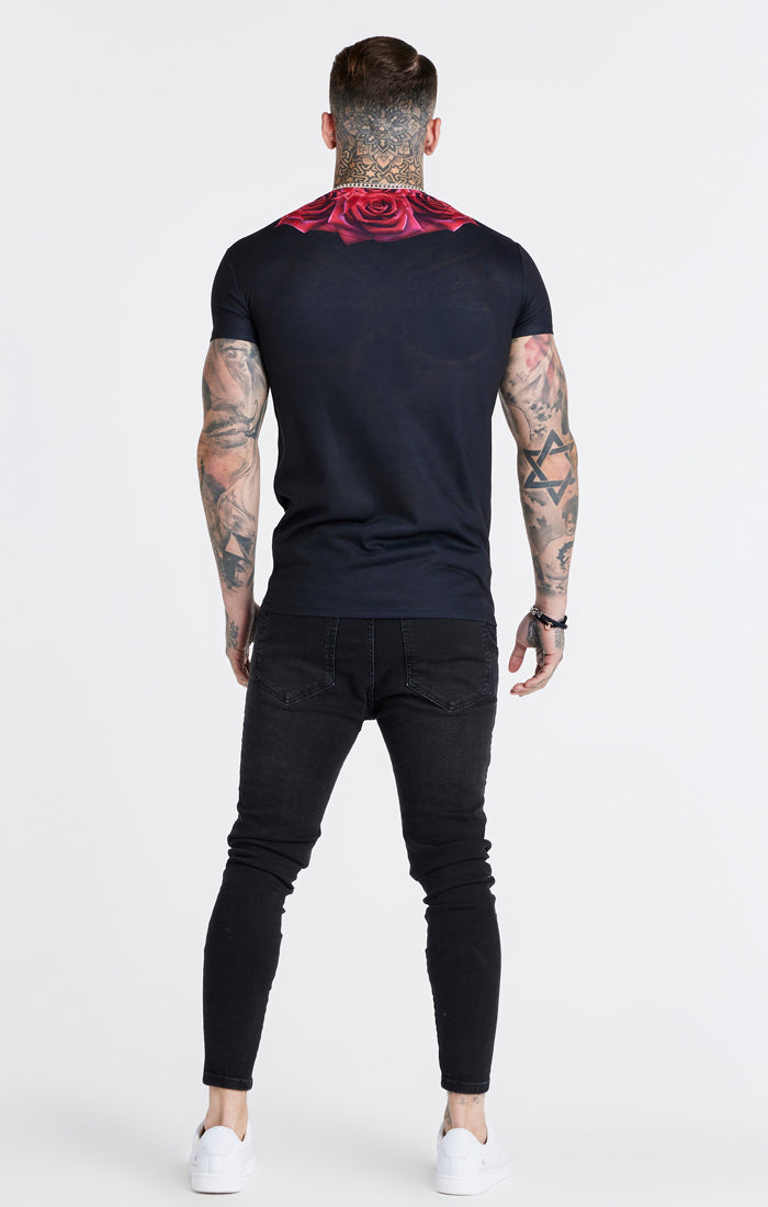 Black Rose Muscle Fit T-Shirt (4)
