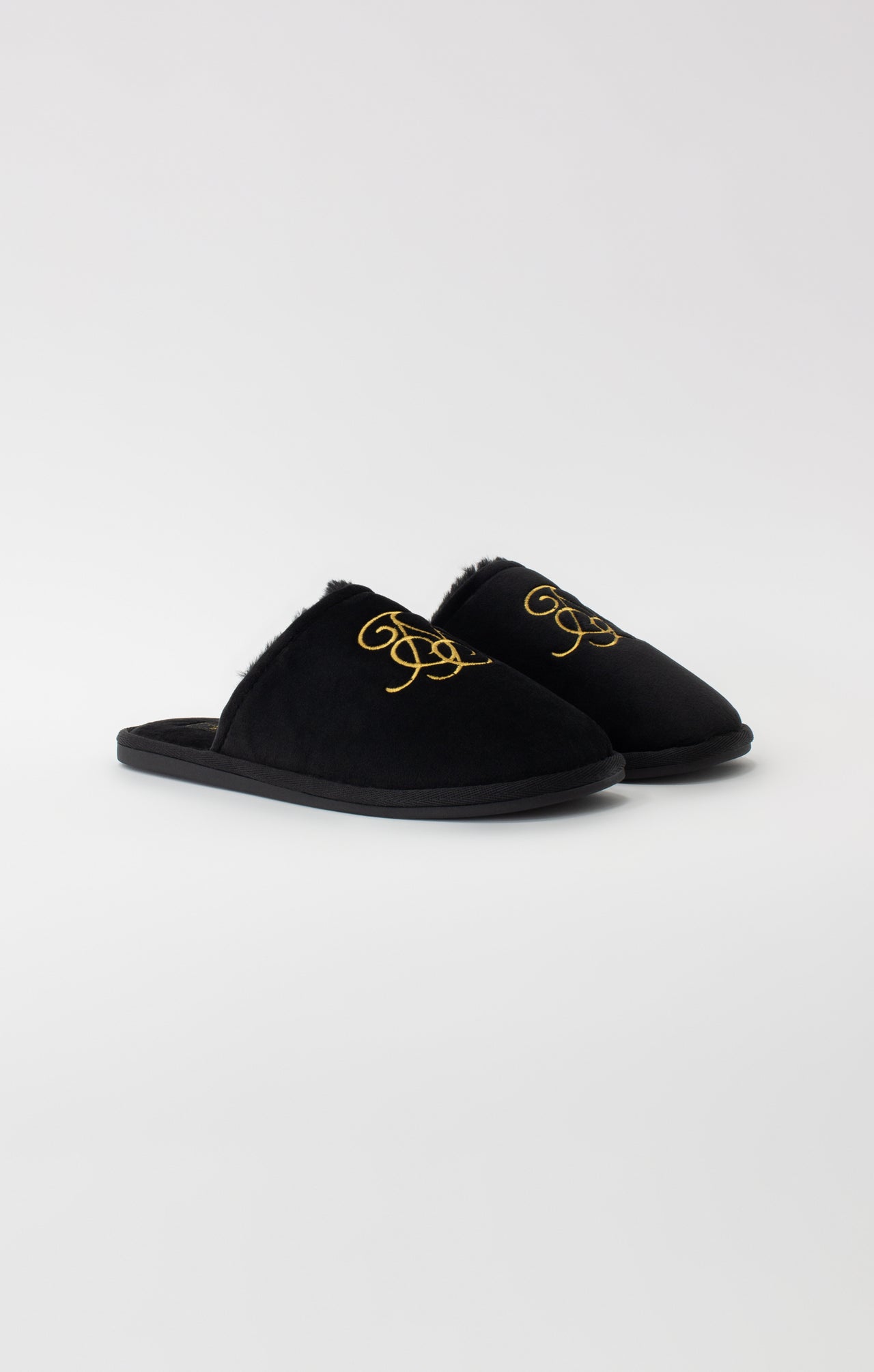 Black Slipper With Embroidered Logo (4)