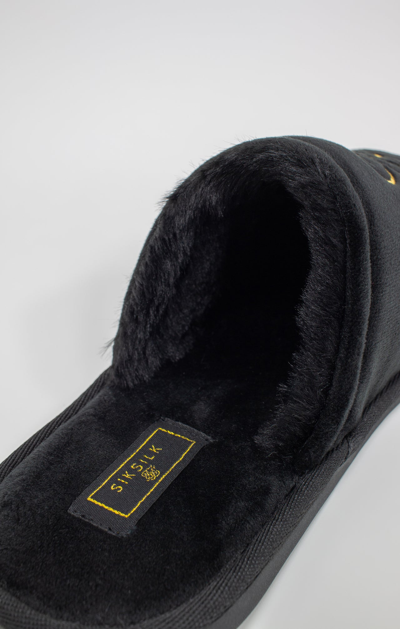 Black Slipper With Embroidered Logo (2)