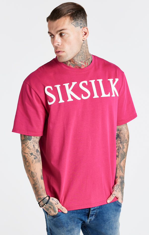 Pink Drop Shoulder Relaxed Fit T-Shirt