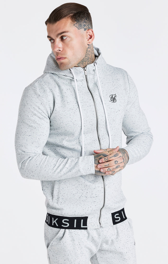 Grey Zip Through Hoodie