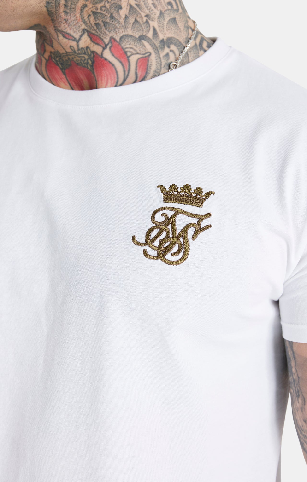Messi x SikSilk White Muscle Fit T-Shirt (1)