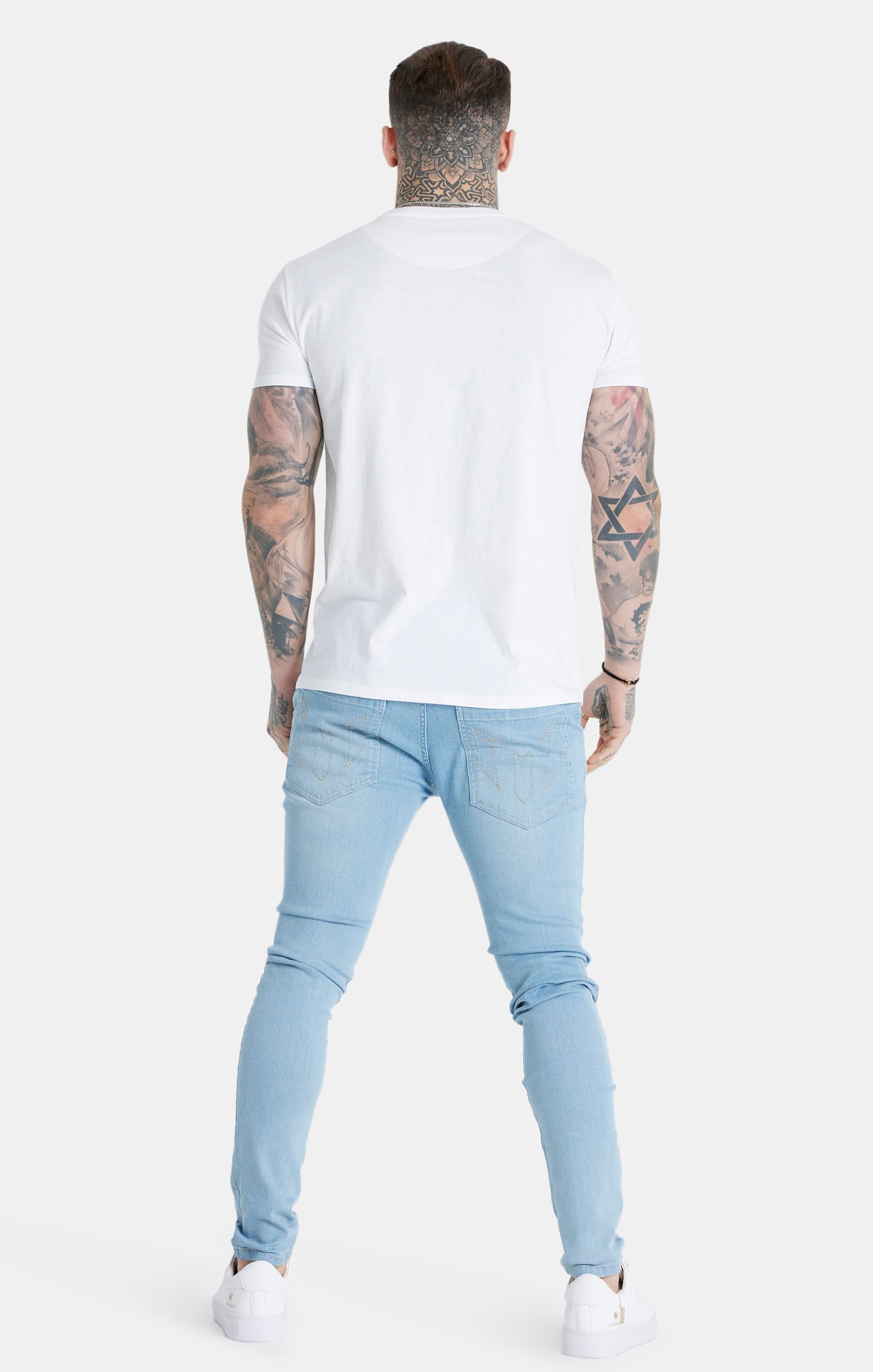 Messi x SikSilk White Muscle Fit T-Shirt (4)