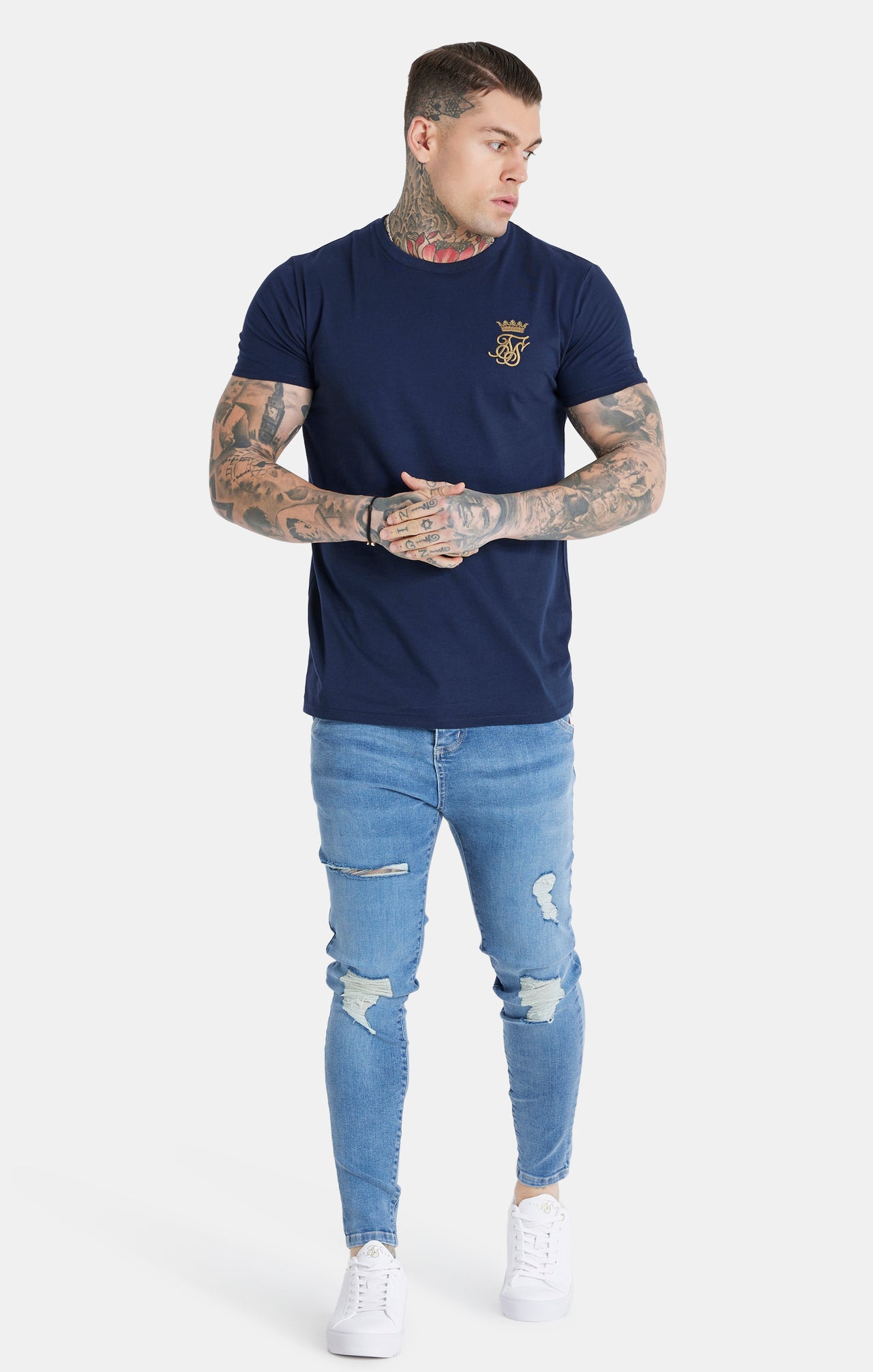 Messi x SikSilk Navy Muscle Fit (1)