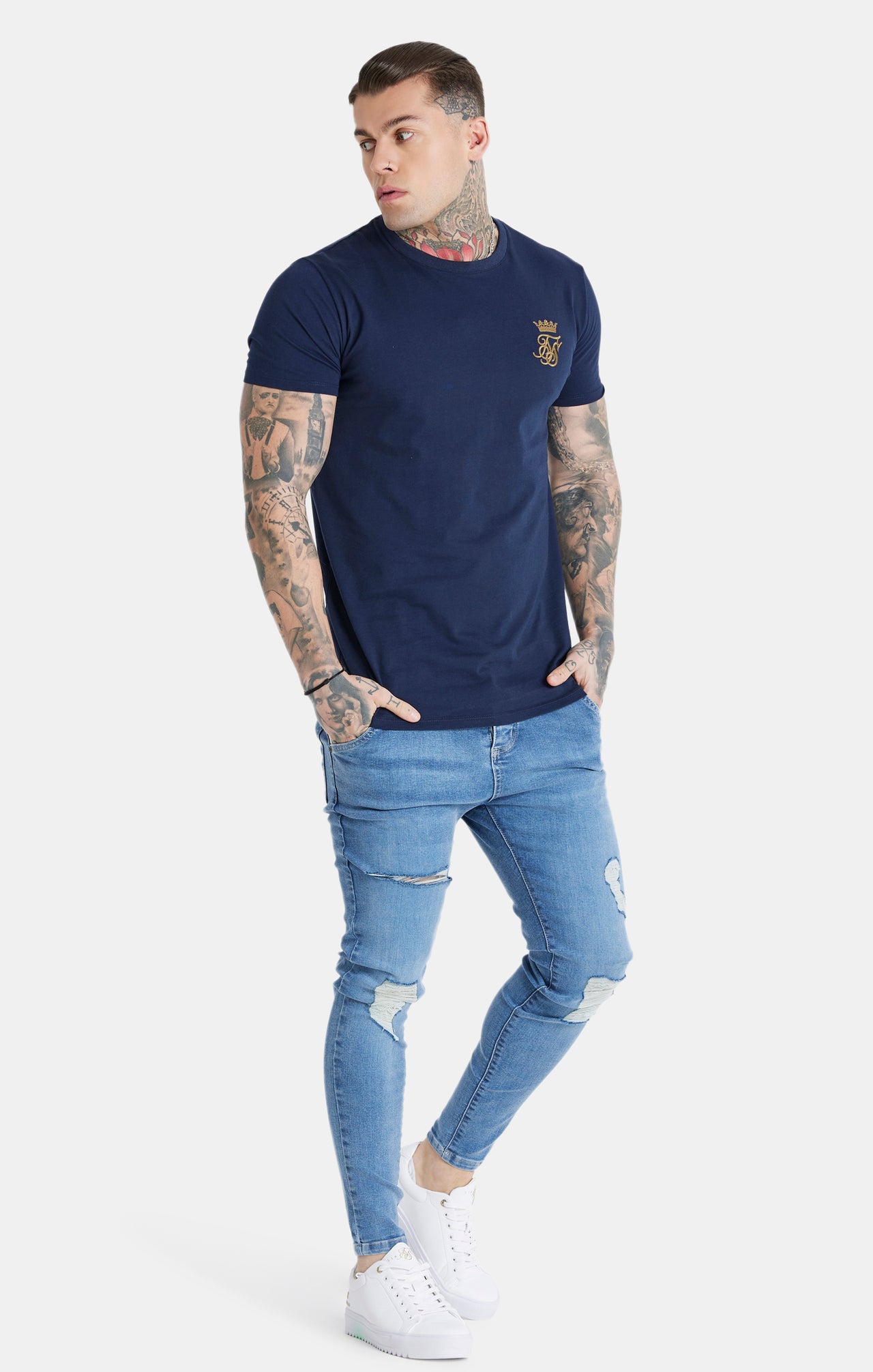 Messi x SikSilk Navy Muscle Fit (2)