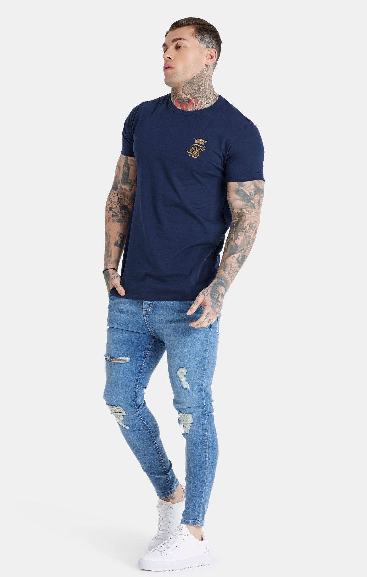 Messi x SikSilk Navy Muscle Fit (3)