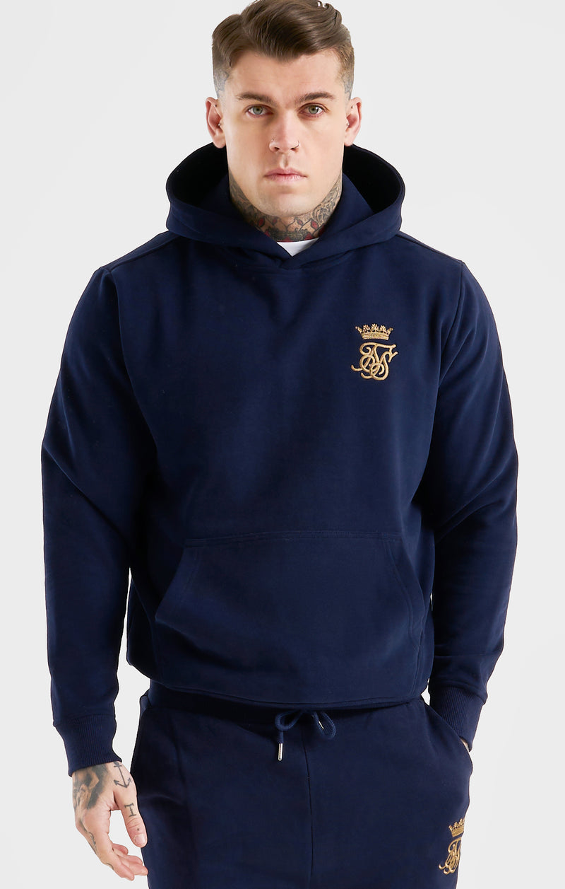 Messi x SikSilk Navy Fleece Overhead Hoodie