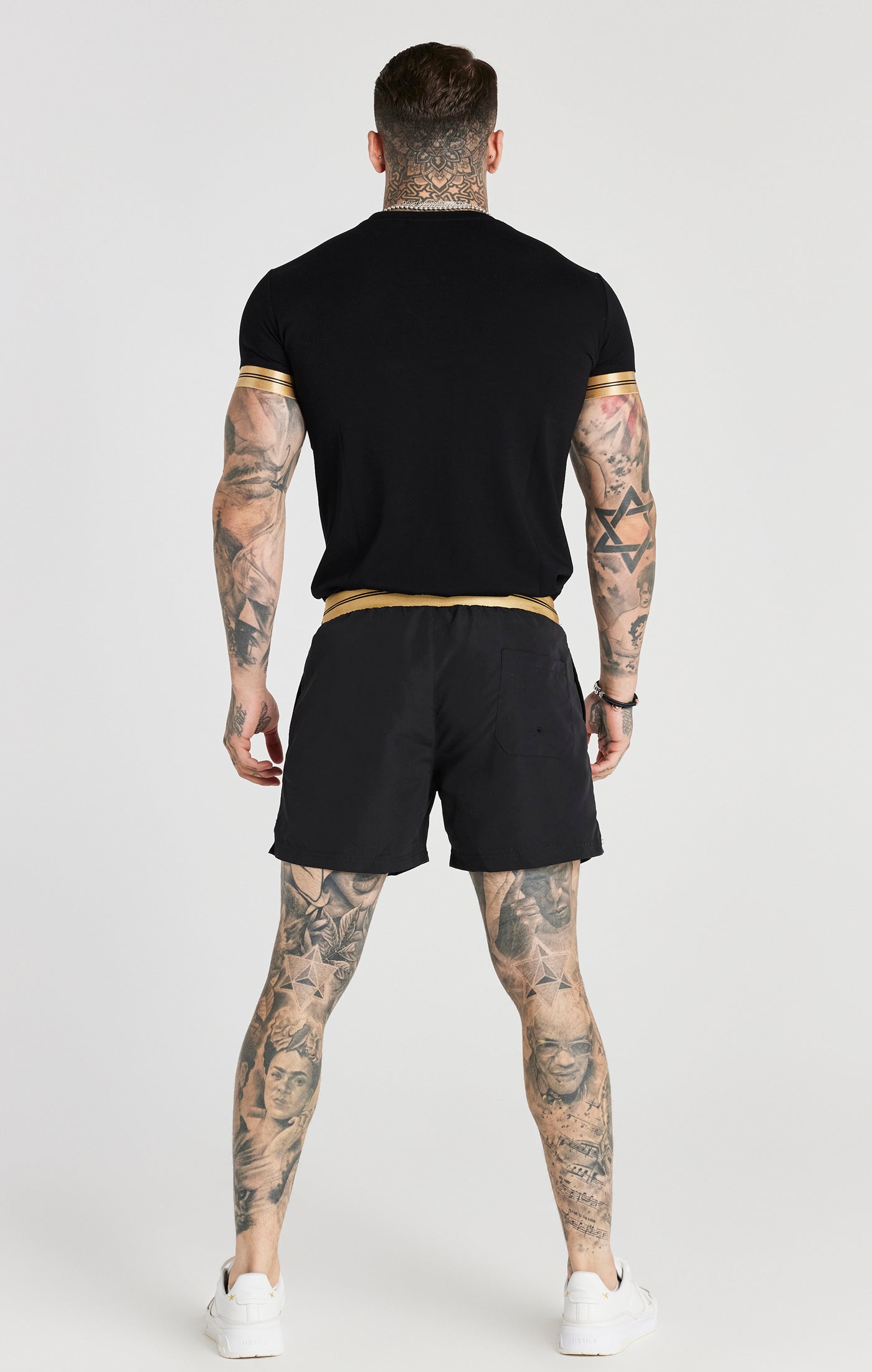 Load image into Gallery viewer, Black Elastic Cuff T-Shirt (3)