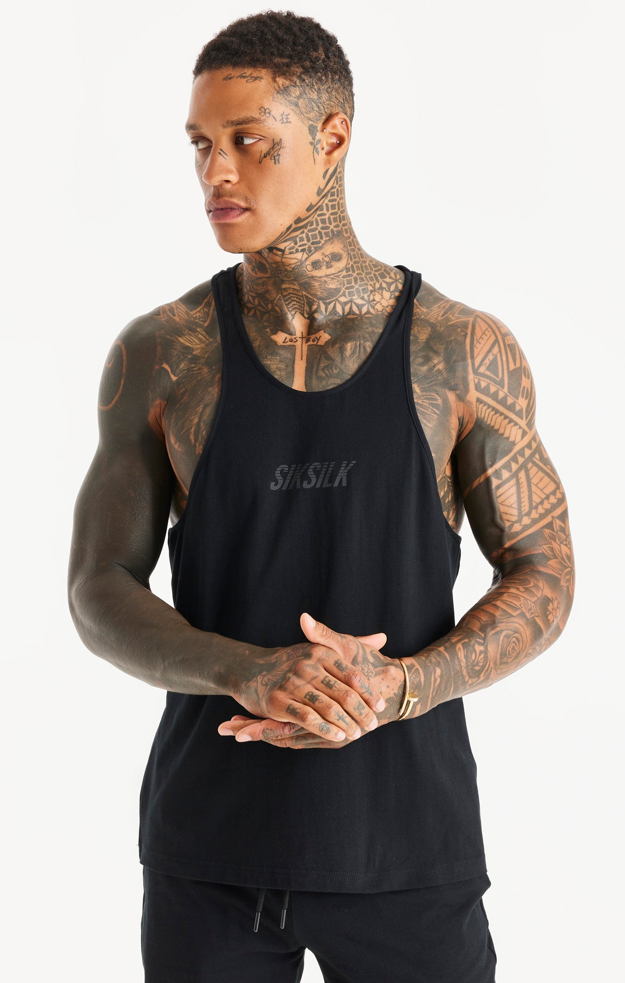 SikSilk Brand Carrier Racer Vest - Black