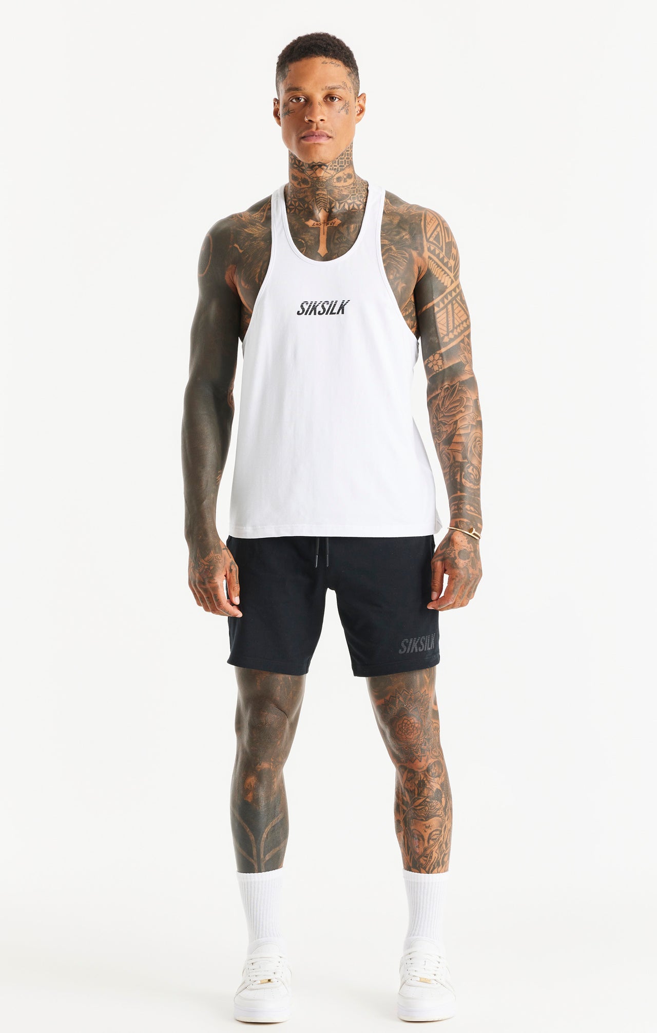 SikSilk Brand Carrier Racer Vest - White (2)