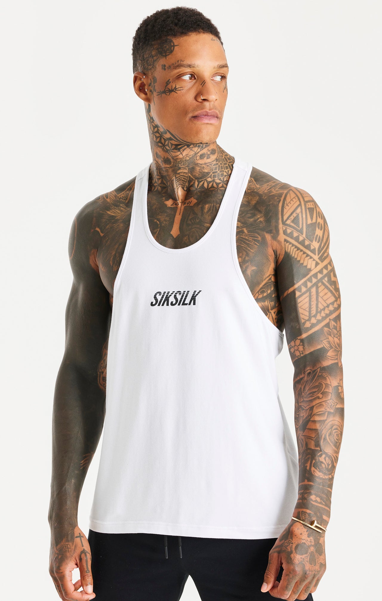 SikSilk Brand Carrier Racer Vest - White