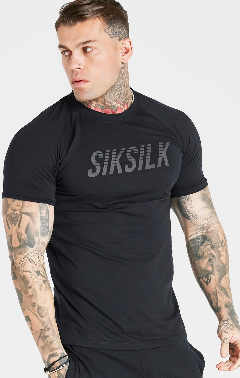 Black Sports Short Sleeve T-Shirt