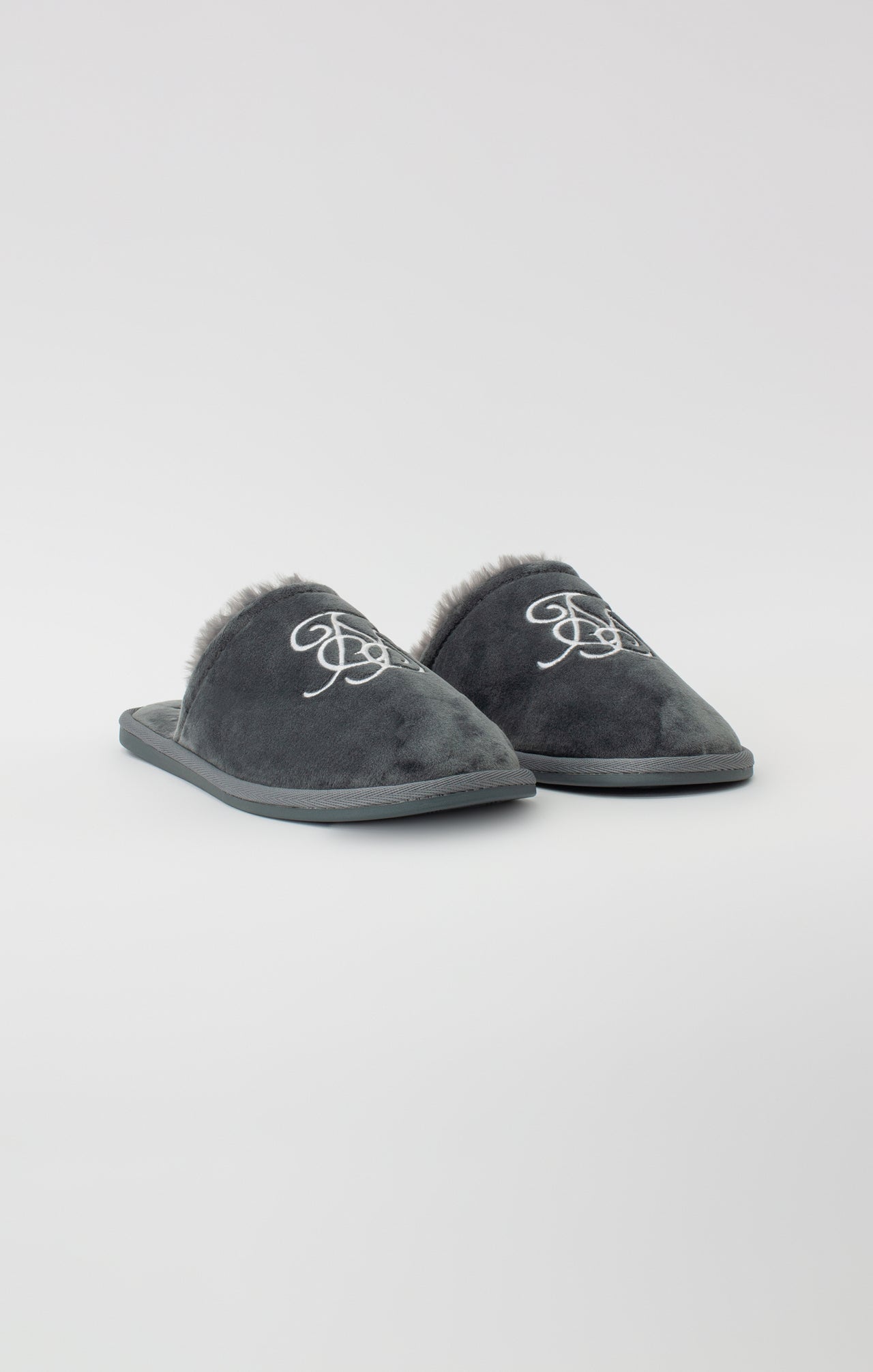 Grey Slipper With Embroidered Logo (3)