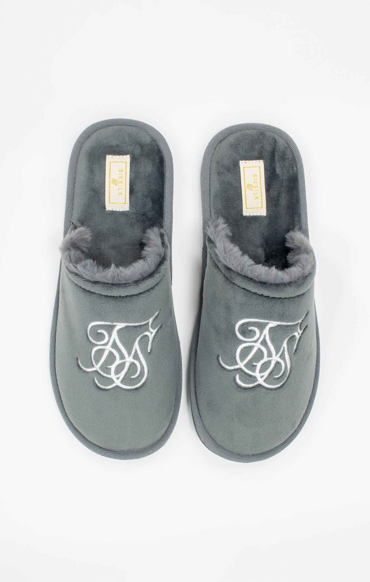 Grey Slipper With Embroidered Logo (6)