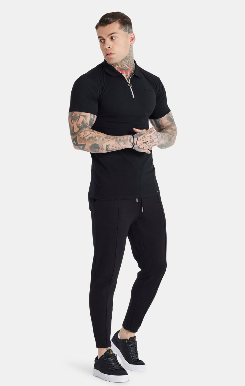 Messi X SikSilk Polo Shirt - Black (1)