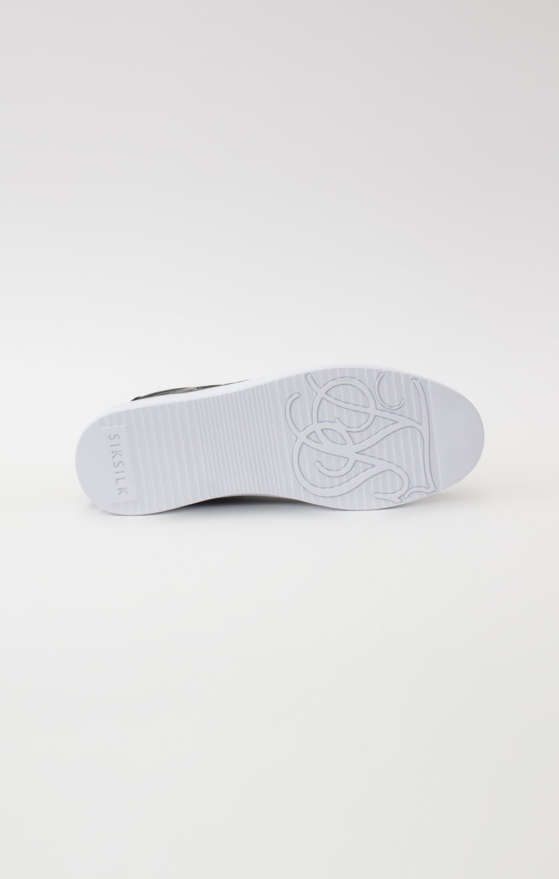 Black Croc Effect Low-Top Trainer (1)