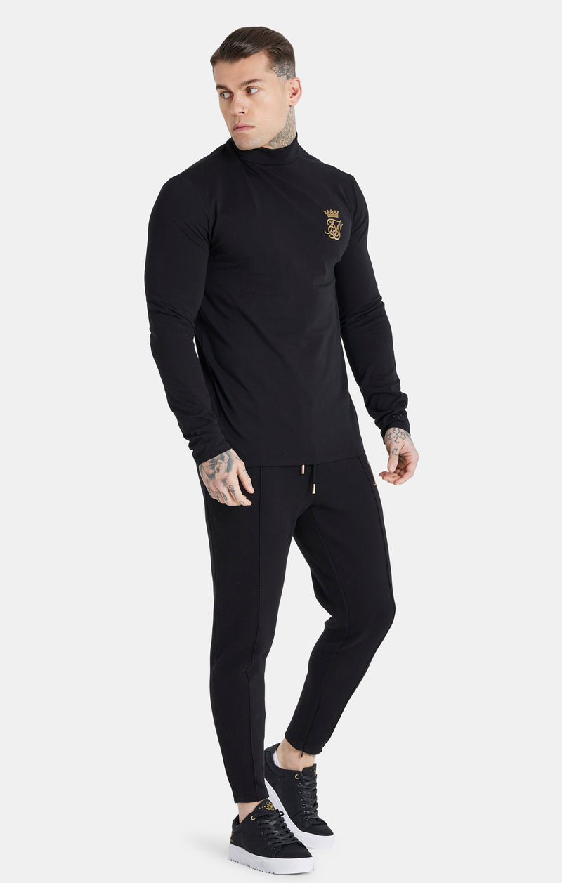 Messi X SikSilk Turtle Neck - Black & Gold (1)