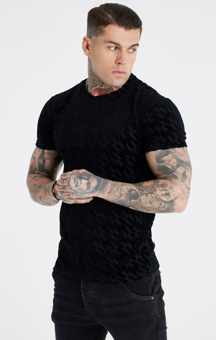 Messi x SikSilk Black Toweling Oversized T-Shirt (5)