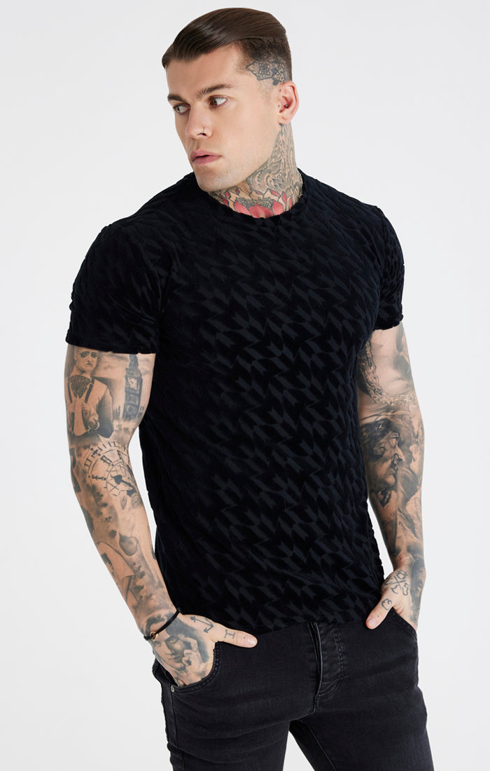 Messi x SikSilk Black Toweling Oversized T-Shirt