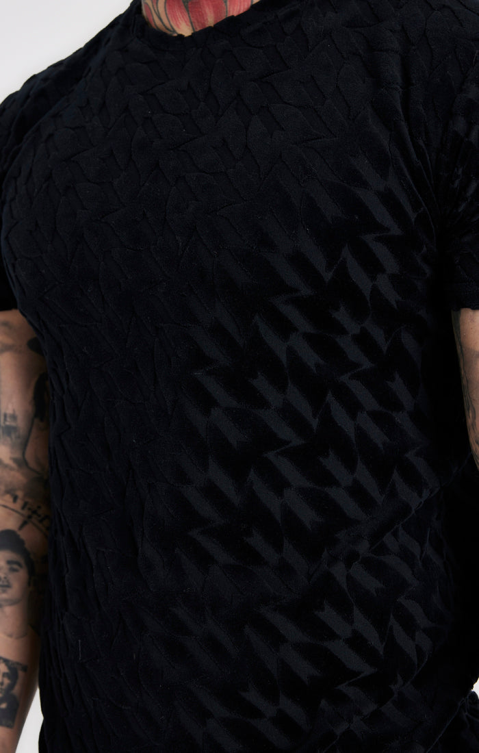 Messi x SikSilk Black Toweling Oversized T-Shirt (1)