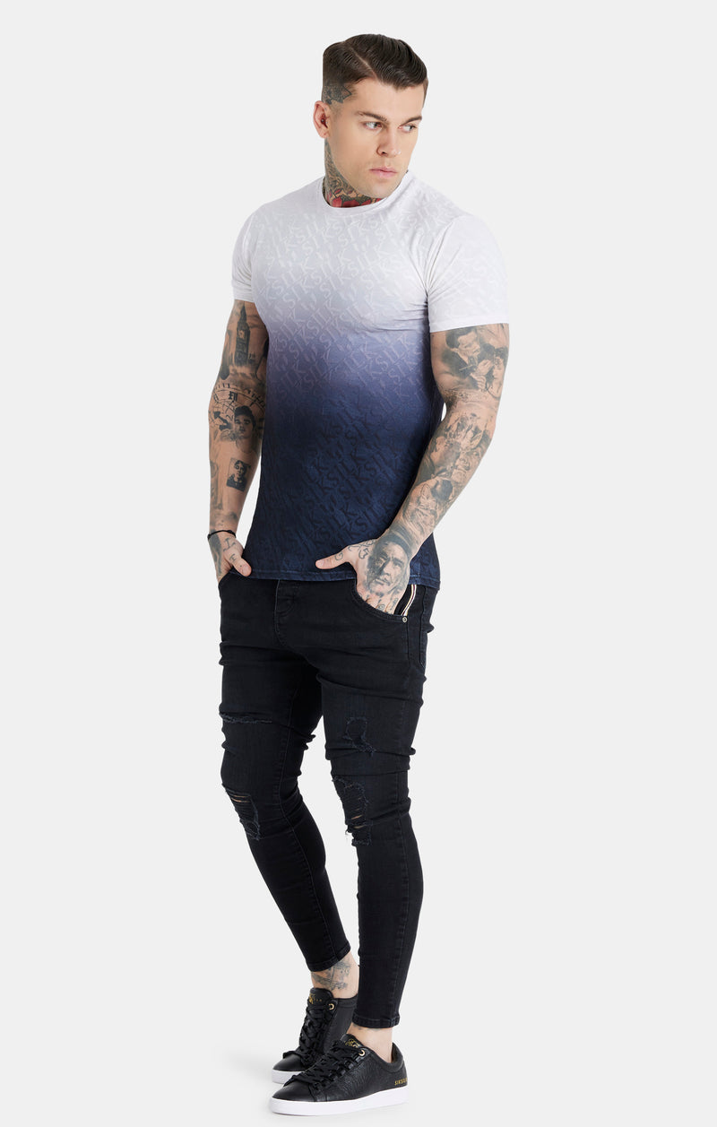 Messi X SikSilk Jacquard Towelling Tee - Black & White (1)