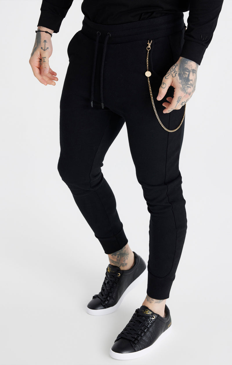 Messi x SikSilk Black Chain Panel Jogger