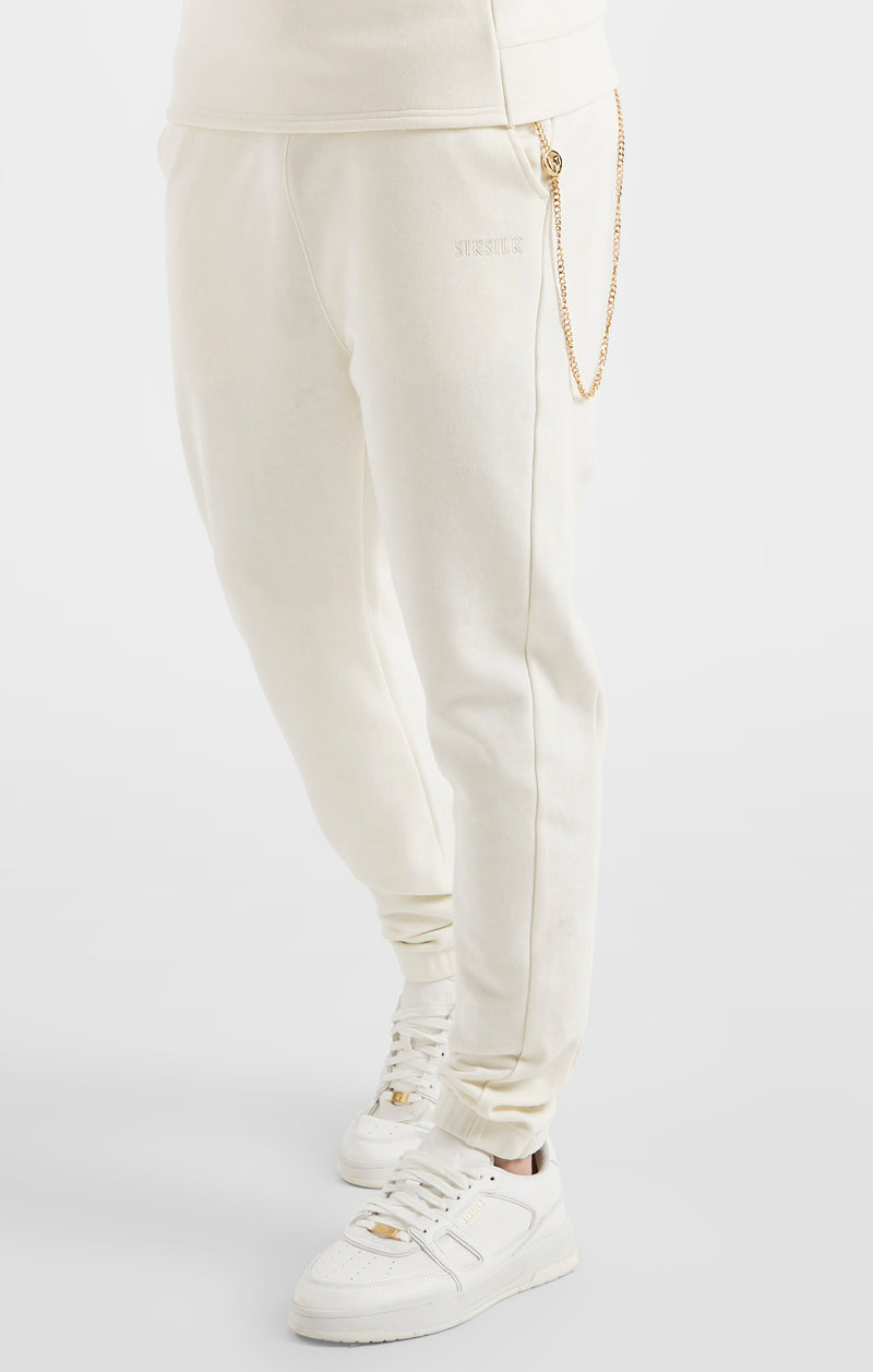 Messi x SikSilk Ecru Chain Panel Jogger (1)