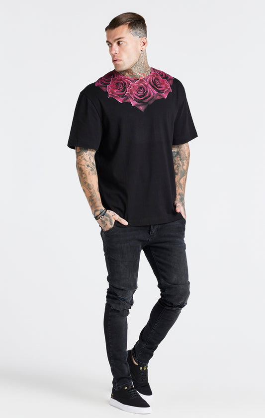 Black Washed Distressed Slim Fit Jean