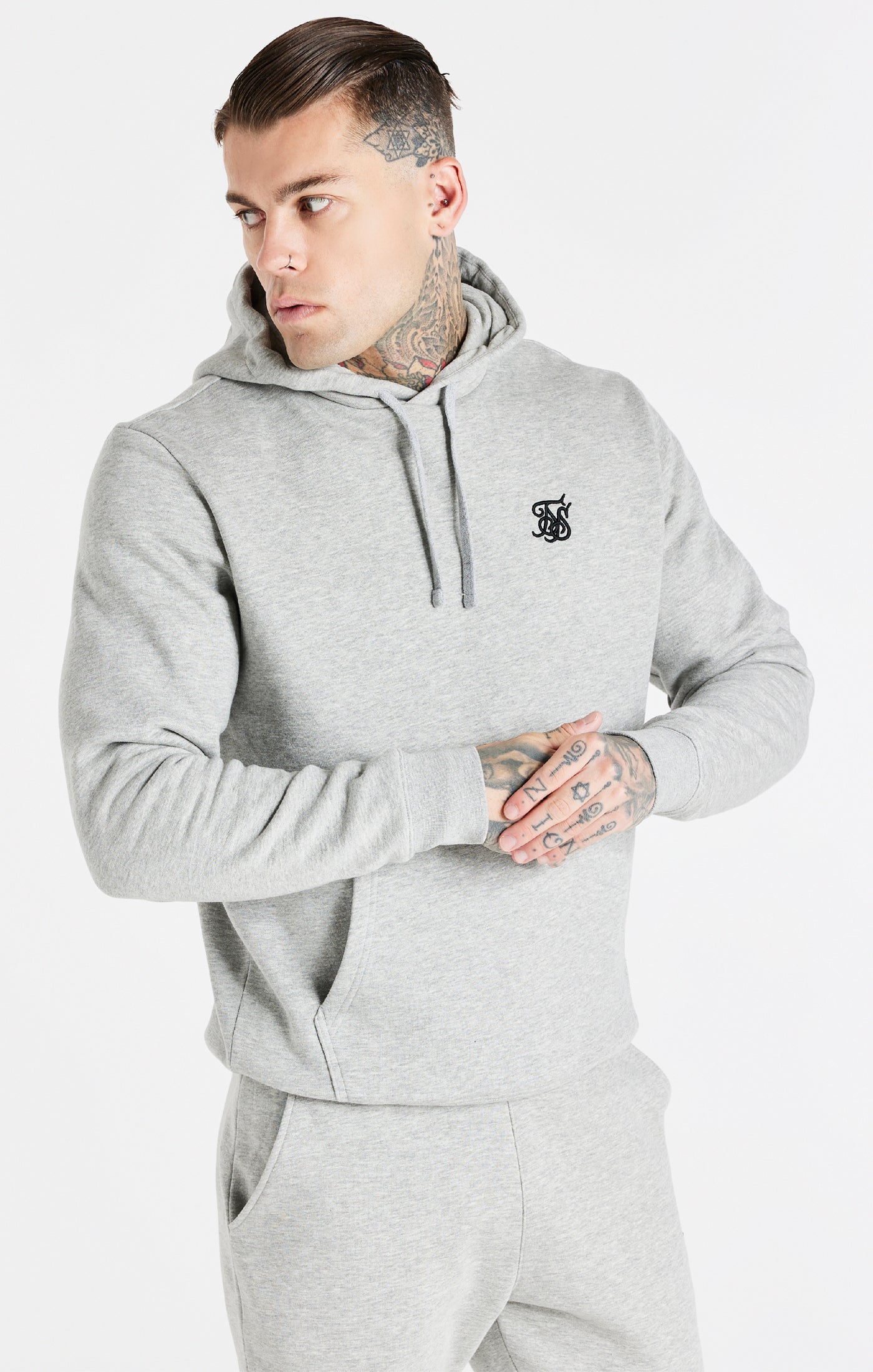 Grey Marl Essential Overhead Hoodie