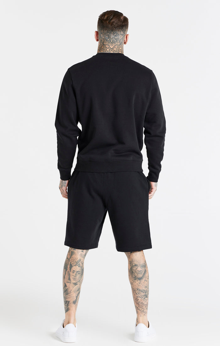 Black Essential Crew Sweatshirt (4)