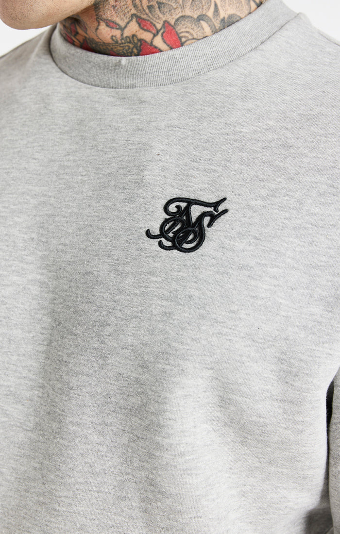 Grey Marl Essential Crew Sweatshirt (1)