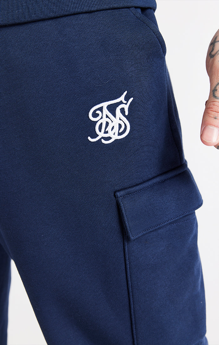 Navy Essential Cargo Fleece Jogger (1)