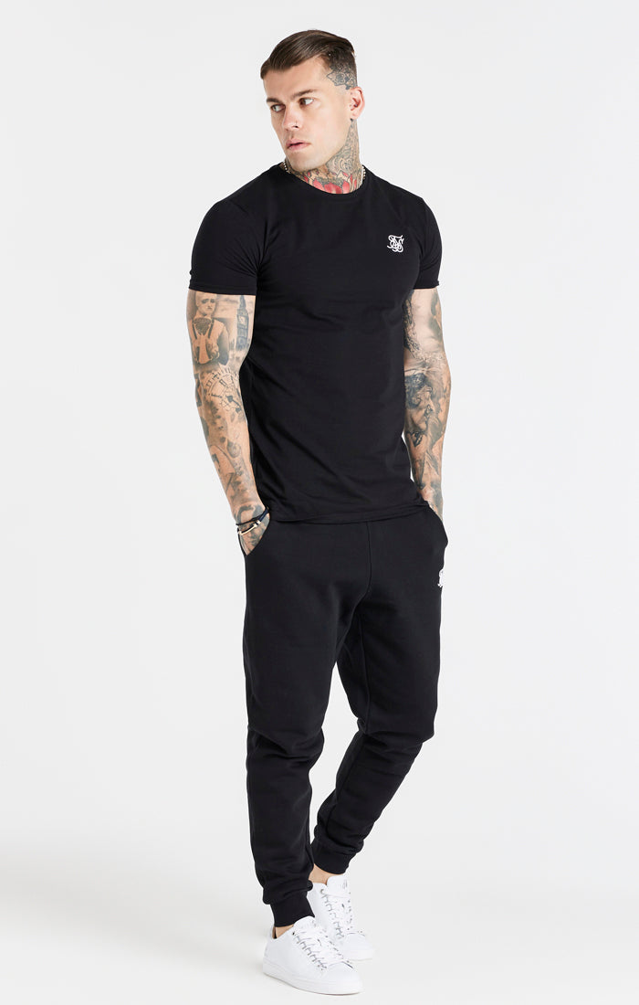 Black Essential Muscle Fit T-Shirt (2)