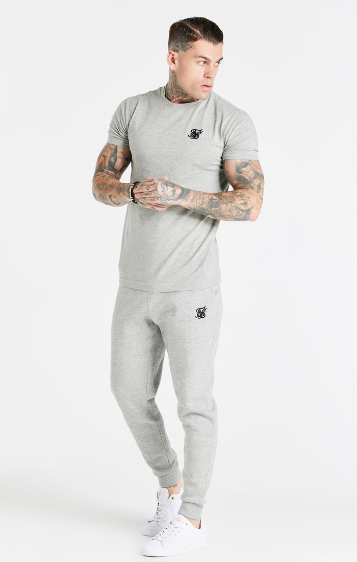 Grey Marl Essential Muscle Fit T-Shirt (2)