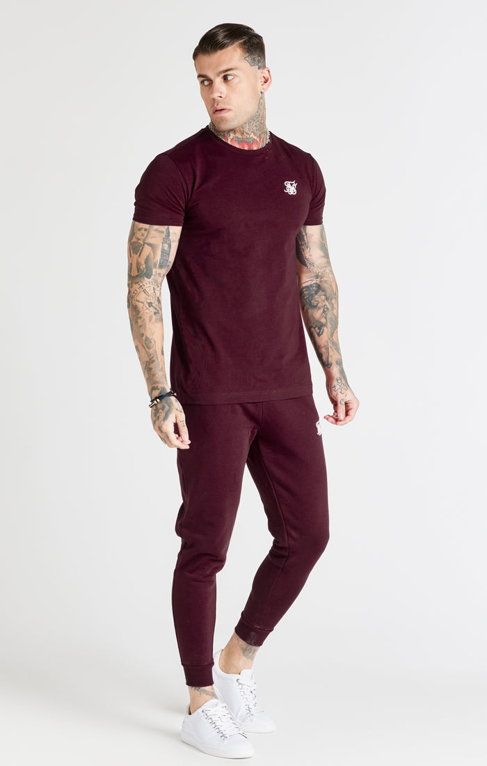 Burgundy Muscle Fit T-Shirt (2)