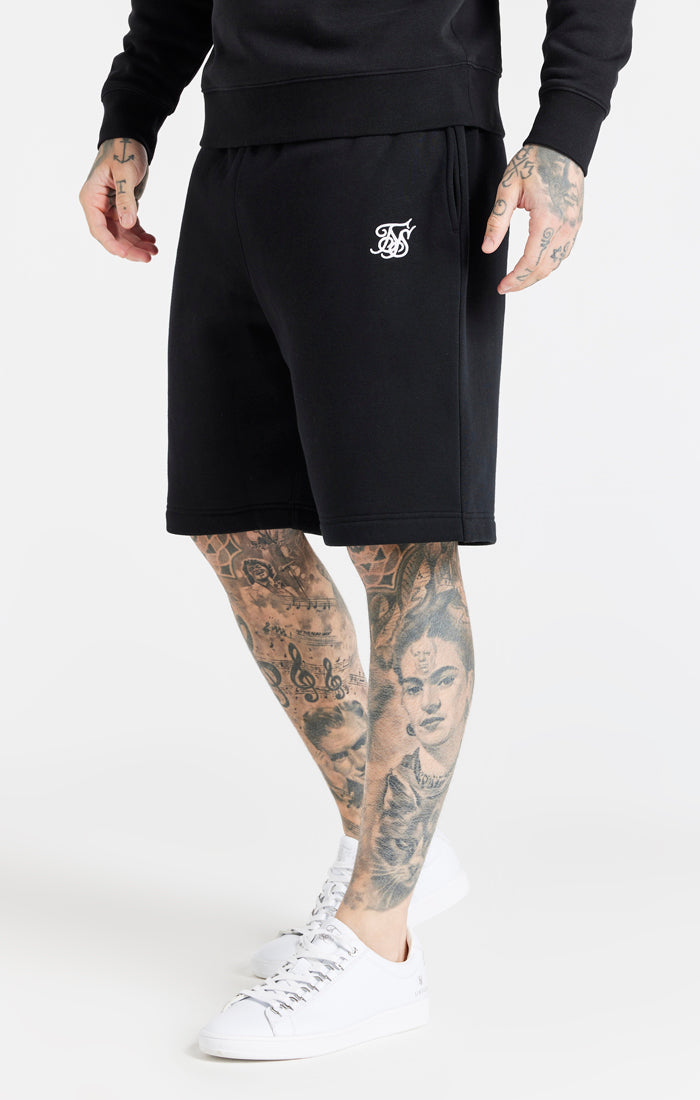 Black Essential Embroidered Short