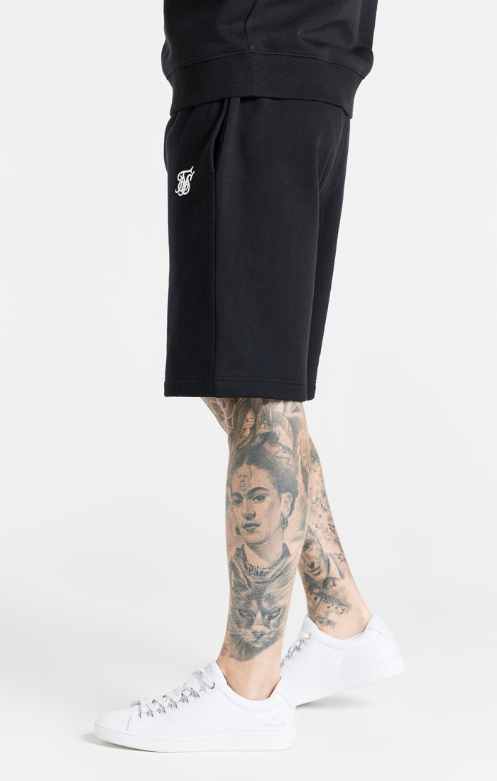 Black Essential Embroidered Short (1)