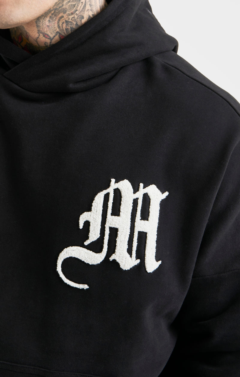 Messi x SikSilk Black Logo Oversized Hoodie (1)