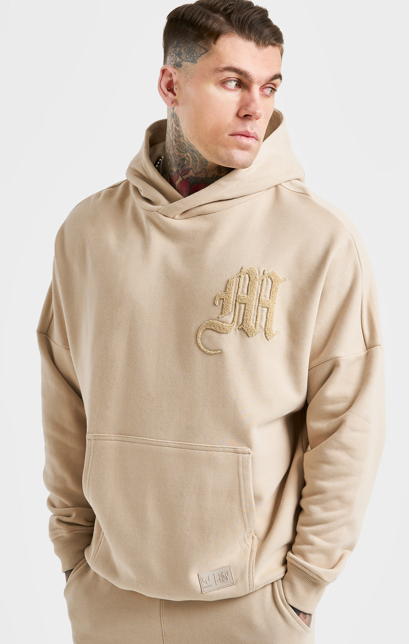 Messi x SikSilk Beige Logo Overhead Hoodie