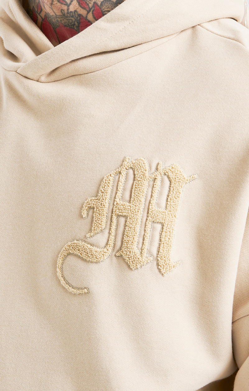 Messi x SikSilk Beige Logo Overhead Hoodie (1)