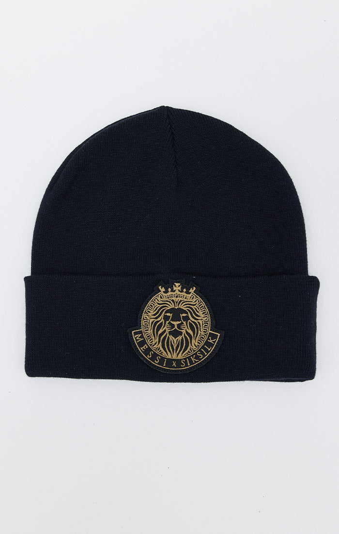 Black Messi x SikSilk Woven Badge Beanie