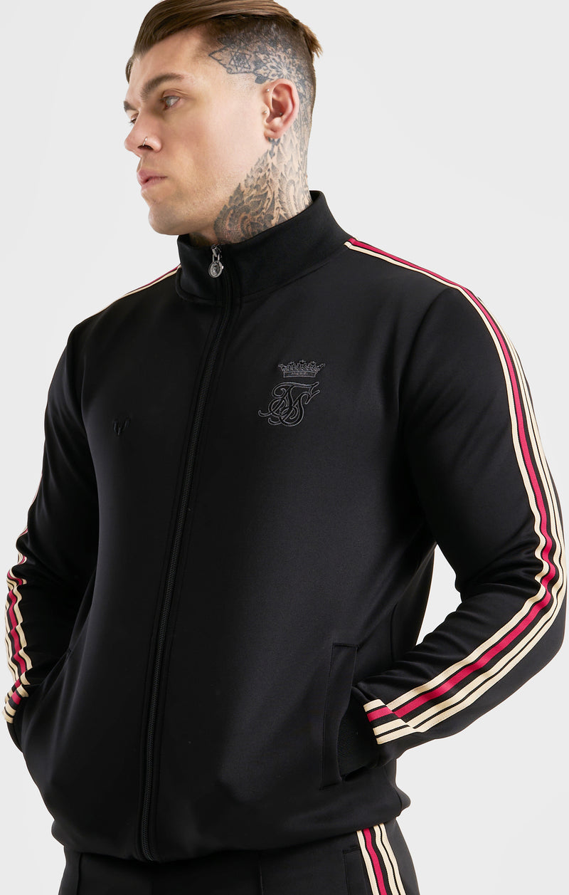 Messi x SikSilk Poly Funnel Zip Through - Black