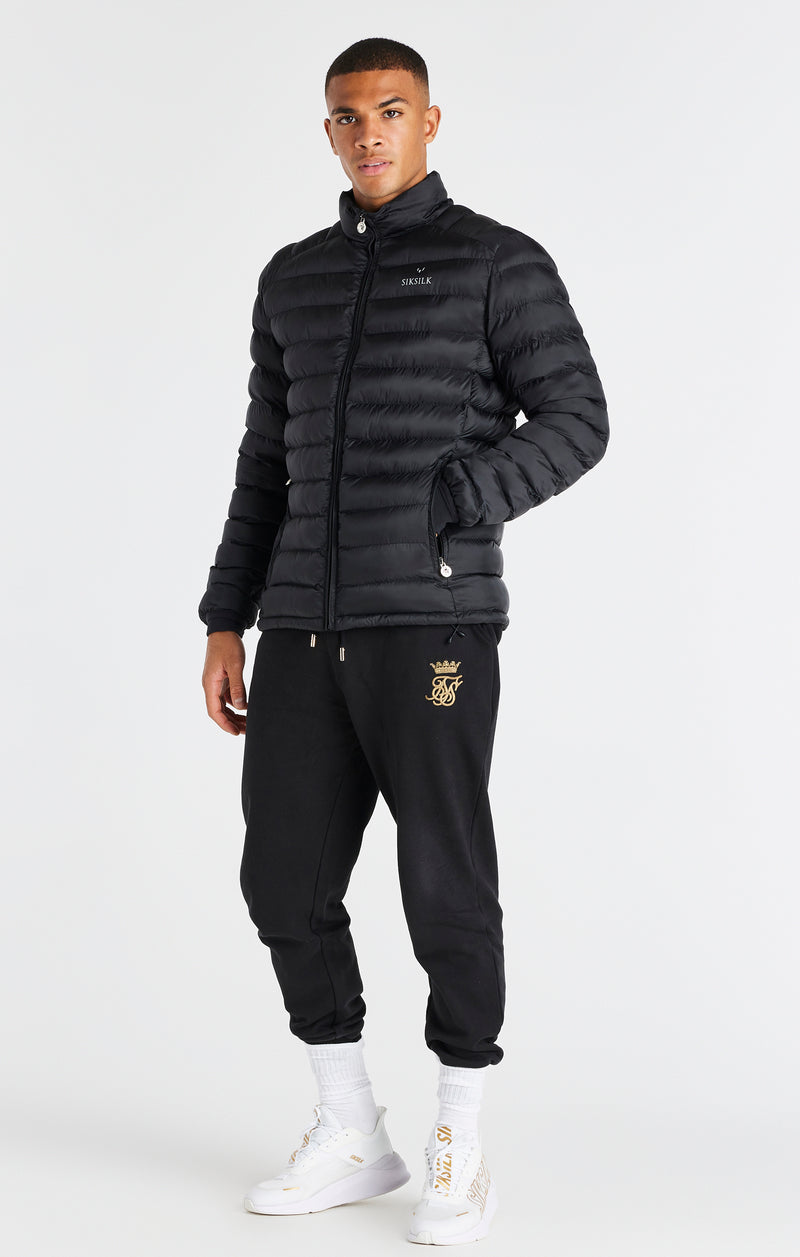 Messi x SikSilk Black Lightweight Bubble Jacket (1)